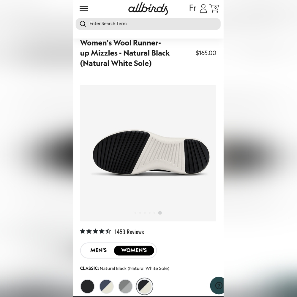 Allbirds wool runners mizzle